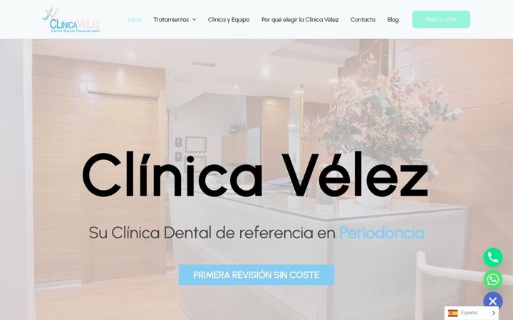 Capture d'écran de clinicavelez.es