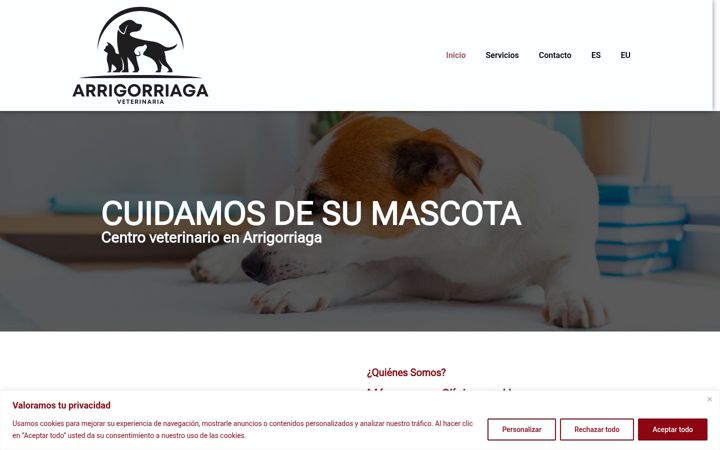 Screenshot of clinicavetarrigorriaga.com