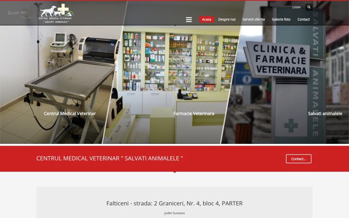 Zrzut ekranu clinicaveterinarafalticeni.ro