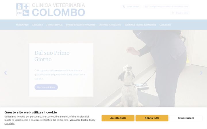 Screenshot of clinicaveterinaria-colombo.com