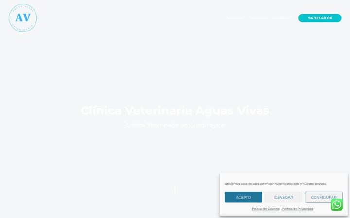 Posnetek zaslona clinicaveterinariaaguavivas.es
