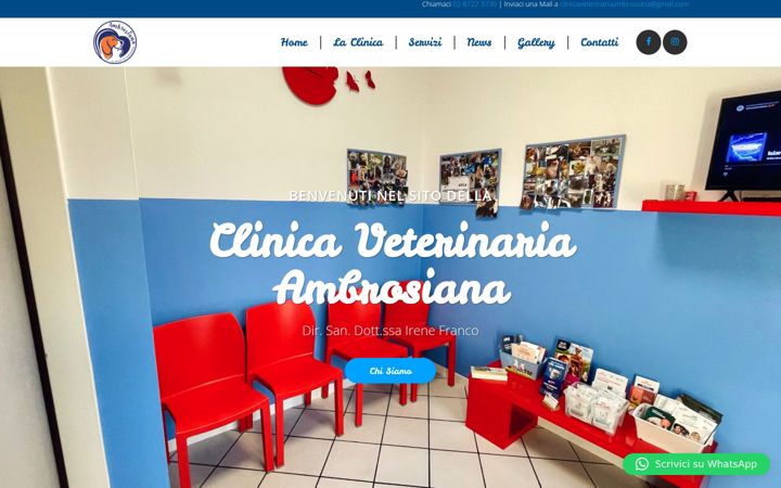 Screenshot of clinicaveterinariaambrosiana.com