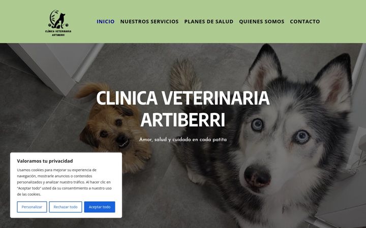 Screenshot of clinicaveterinariaartiberri.com
