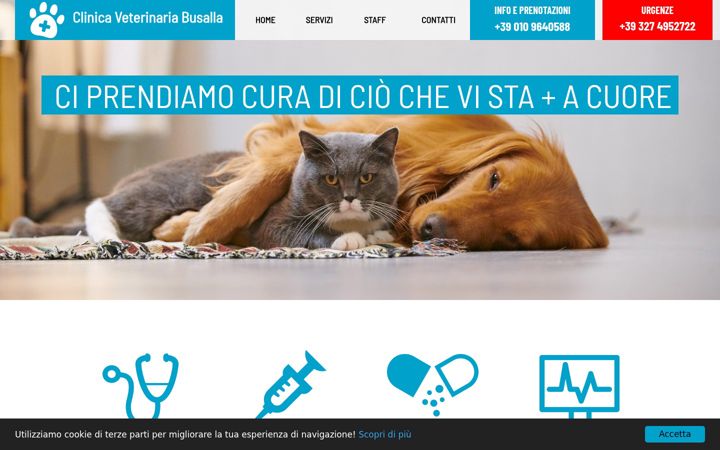 Screenshot of clinicaveterinariabusalla.it