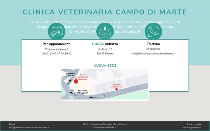 Screenshot of clinicaveterinariacampodimarte.it