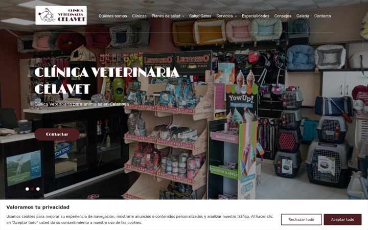 Capture d'écran de clinicaveterinariacelavet.es