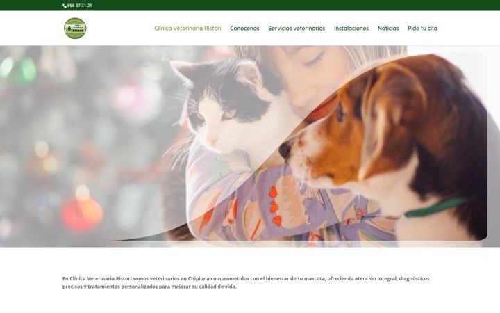 Capture d'écran de clinicaveterinariachipiona.es