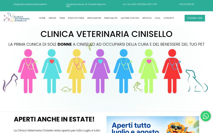 Screenshot of clinicaveterinariacinisello.it