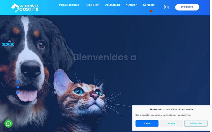 Screenshot of clinicaveterinariacostitx.com