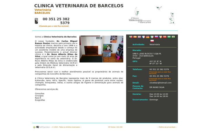 Képernyőkép: clinicaveterinariadebarcelos.pt