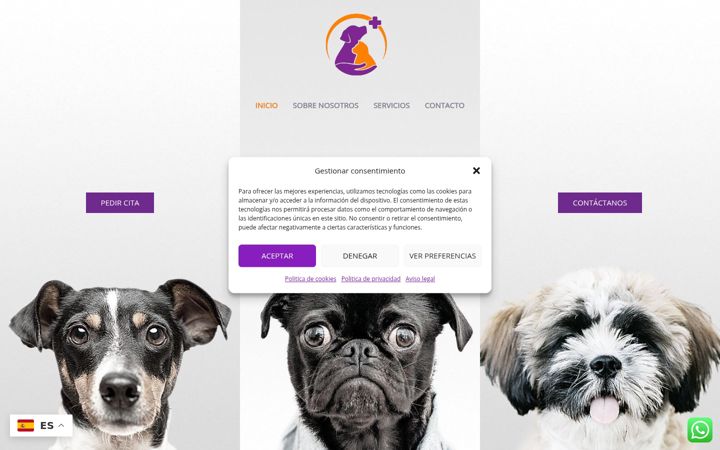 Screenshot of clinicaveterinariaelrincon.com