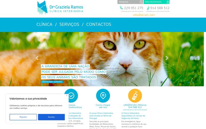 Képernyőkép: clinicaveterinariagramos.pt