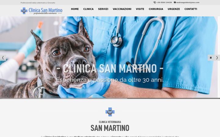 Captura de pantalla de clinicaveterinariagrosseto.it