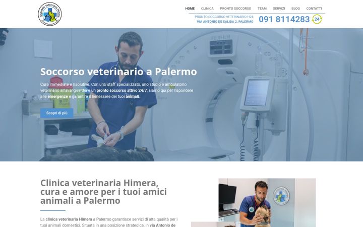 Captura de pantalla de clinicaveterinariahimera.it