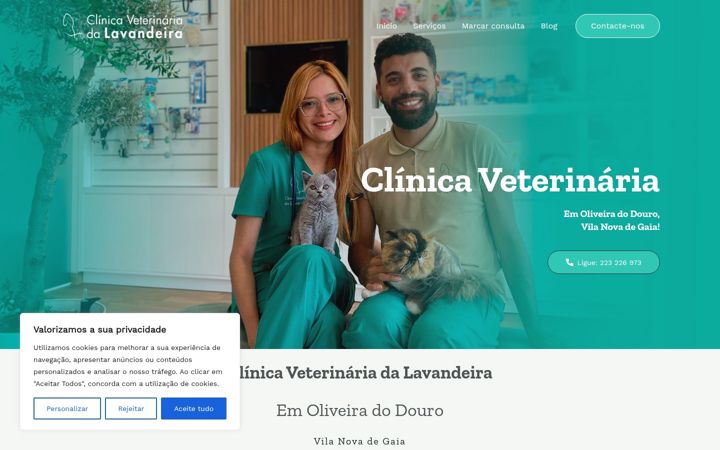 Képernyőkép: clinicaveterinarialavandeira.pt