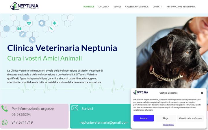 Captura de pantalla de clinicaveterinarianeptunia.it