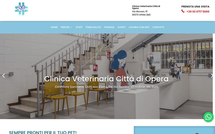 Captura de pantalla de clinicaveterinariaopera.it