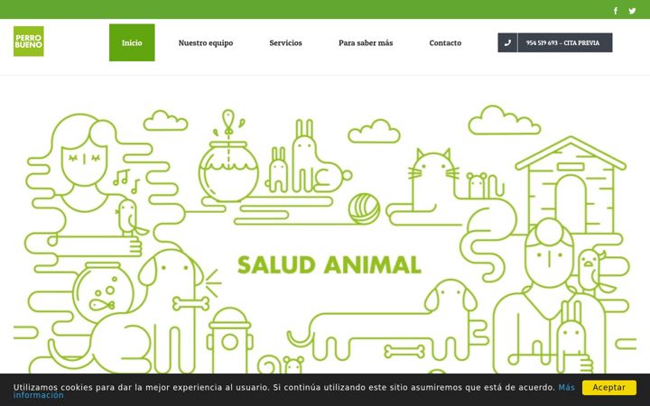 Screenshot of clinicaveterinariaperrobueno.com