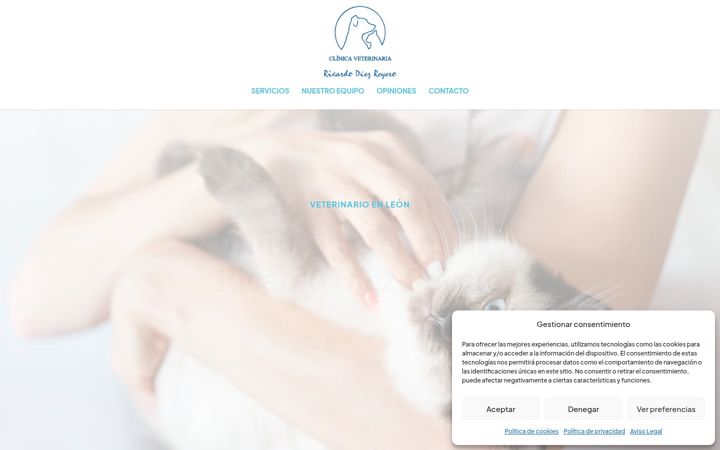 Screenshot of clinicaveterinariaricardodiez.es