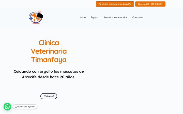 Screenshot di clinicaveterinariatimanfaya.net