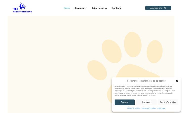 Screenshot of clinicaveterinariatui.com