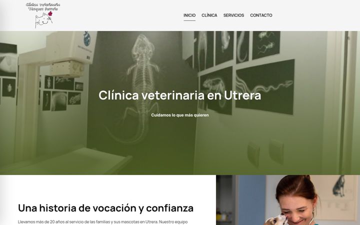 Captură de ecran a clinicaveterinariavazquezferrete.com