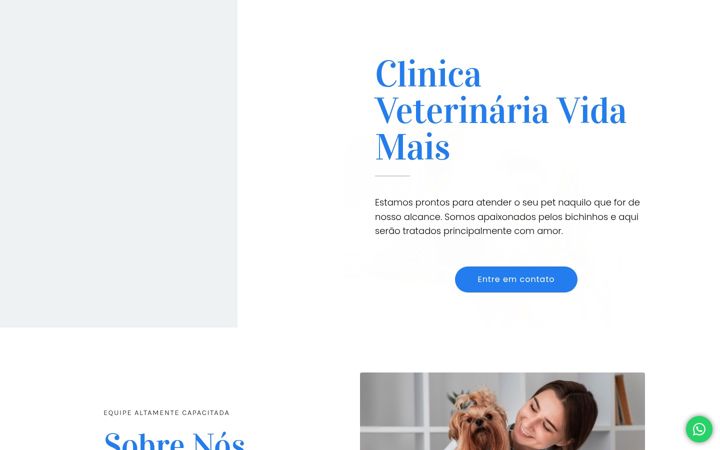 Skärmbild av clinicaveterinariavidamais.com.br