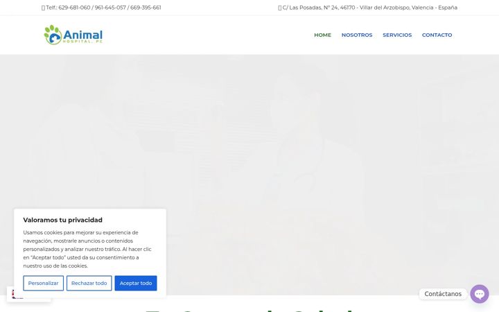Screenshot of clinicaveterinariavillardelarzobispo.com