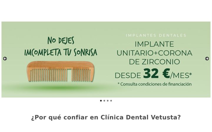 Screenshot of clinicavetusta.com