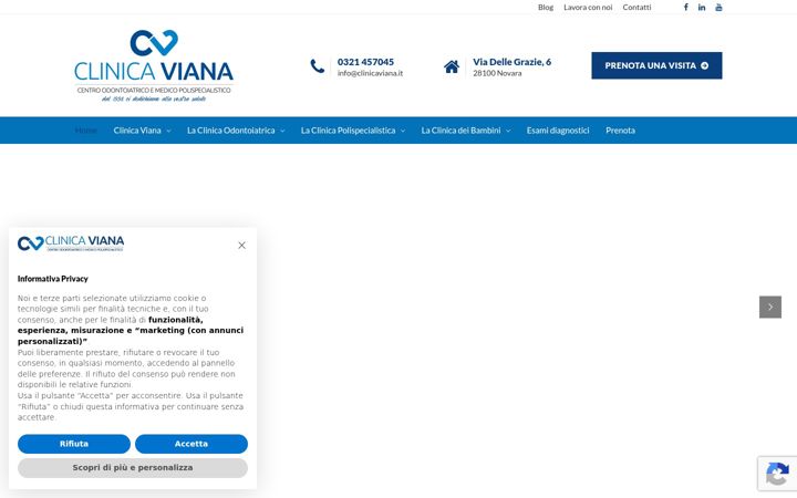 Captură de ecran a clinicaviana.it