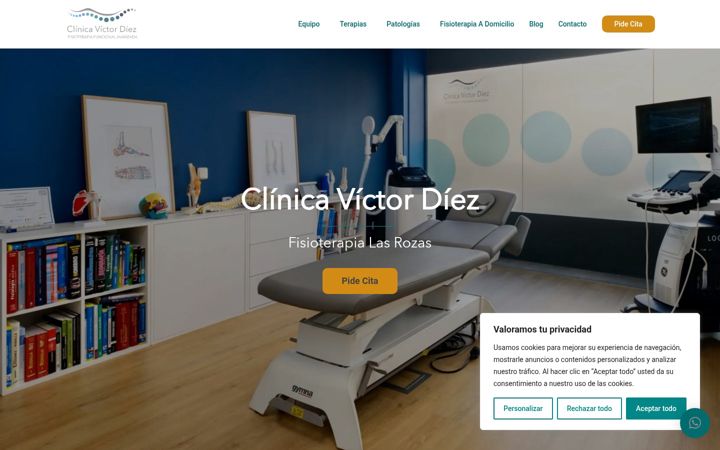 Screenshot of clinicavictordiez.com