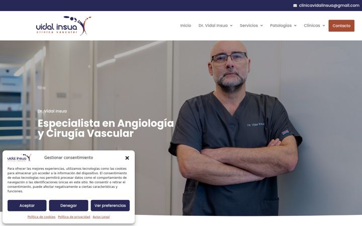 Screenshot of clinicavidalinsua.com