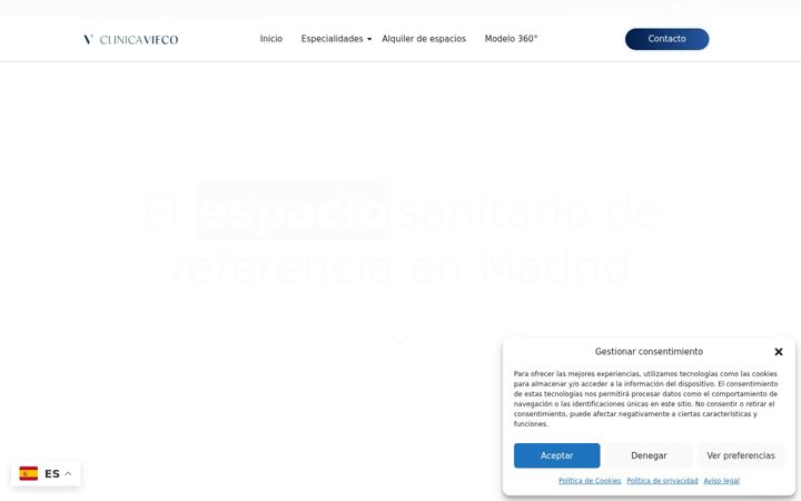 Screenshot of clinicavieco.com