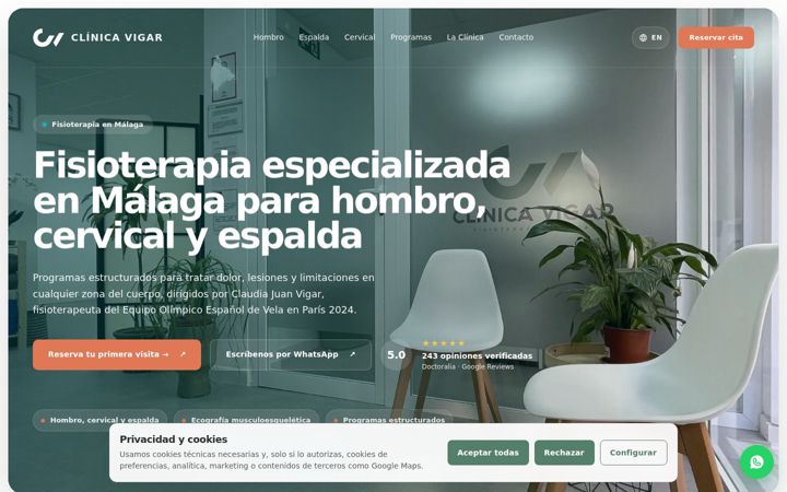 Screenshot of clinicavigar.com