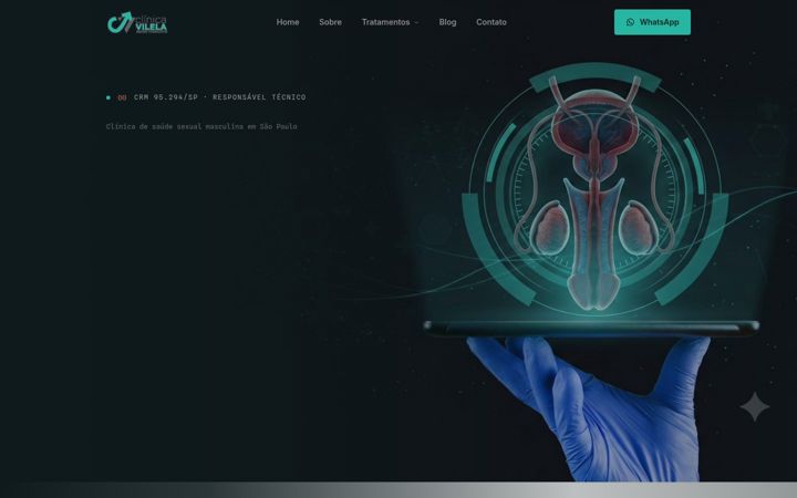 Screenshot of clinicavilelasaude.com.br