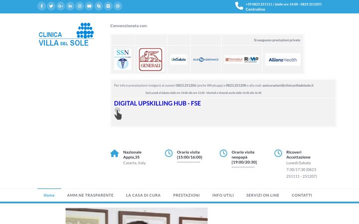 Screenshot of clinicavilladelsole.it