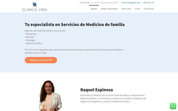 Screenshot of clinicavira.com