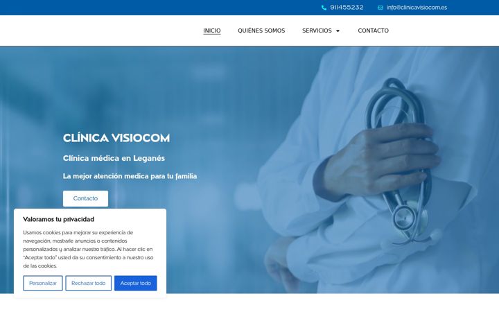 Captura de ecrã de clinicavisiocom.es