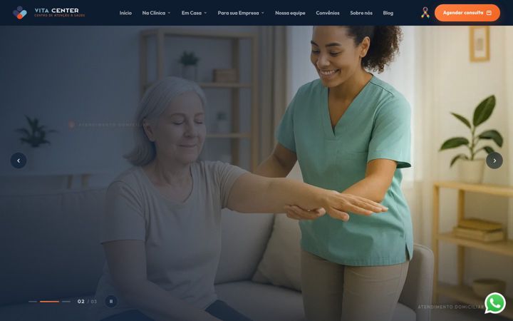 Skärmbild av clinicavitacenter.com.br
