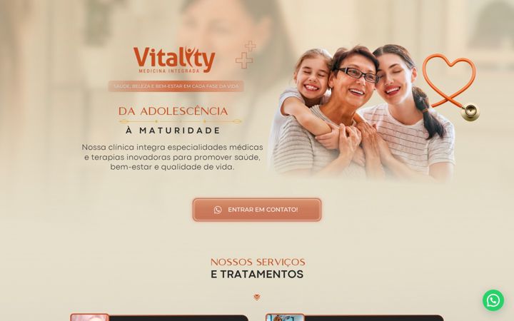Screenshot of clinicavitalityasasul.com.br
