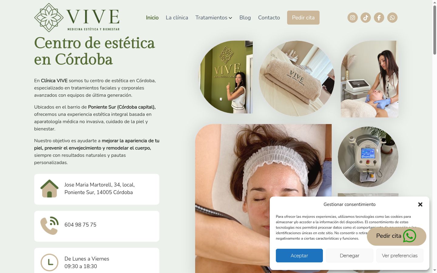 Captura de ecrã do banner de consentimento apresentado antes de qualquer interação