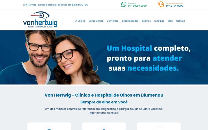 Posnetek zaslona clinicavonhertwig.com.br