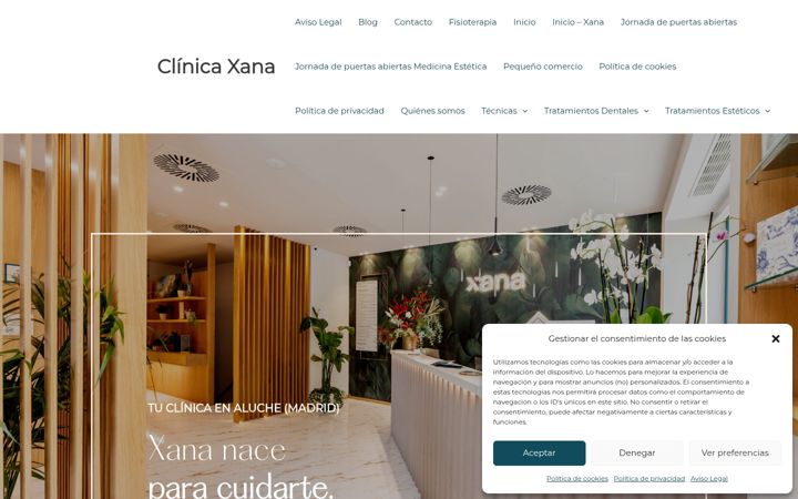 Screenshot of clinicaxana.com
