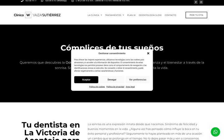 Screenshot of clinicayaizagutierrez.com