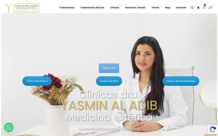 Screenshot of clinicayasmin.com
