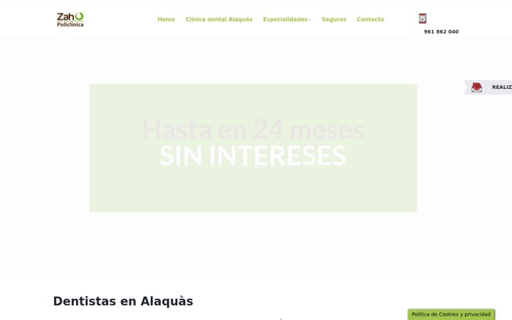 Screenshot of clinicazaho.es