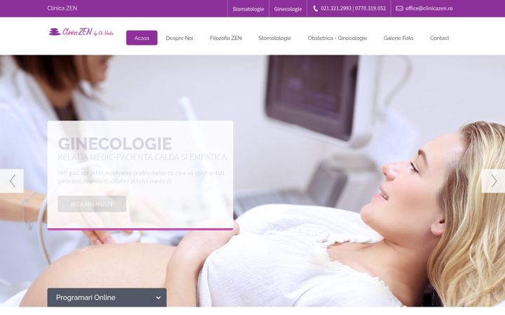 Zrzut ekranu clinicazen.ro