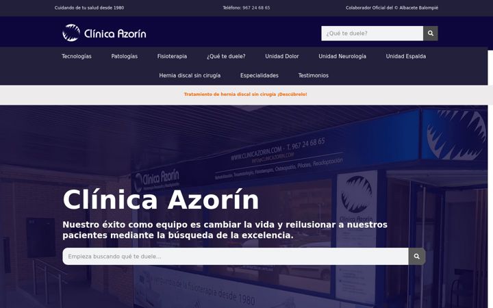 Screenshot of clinicazorin.es