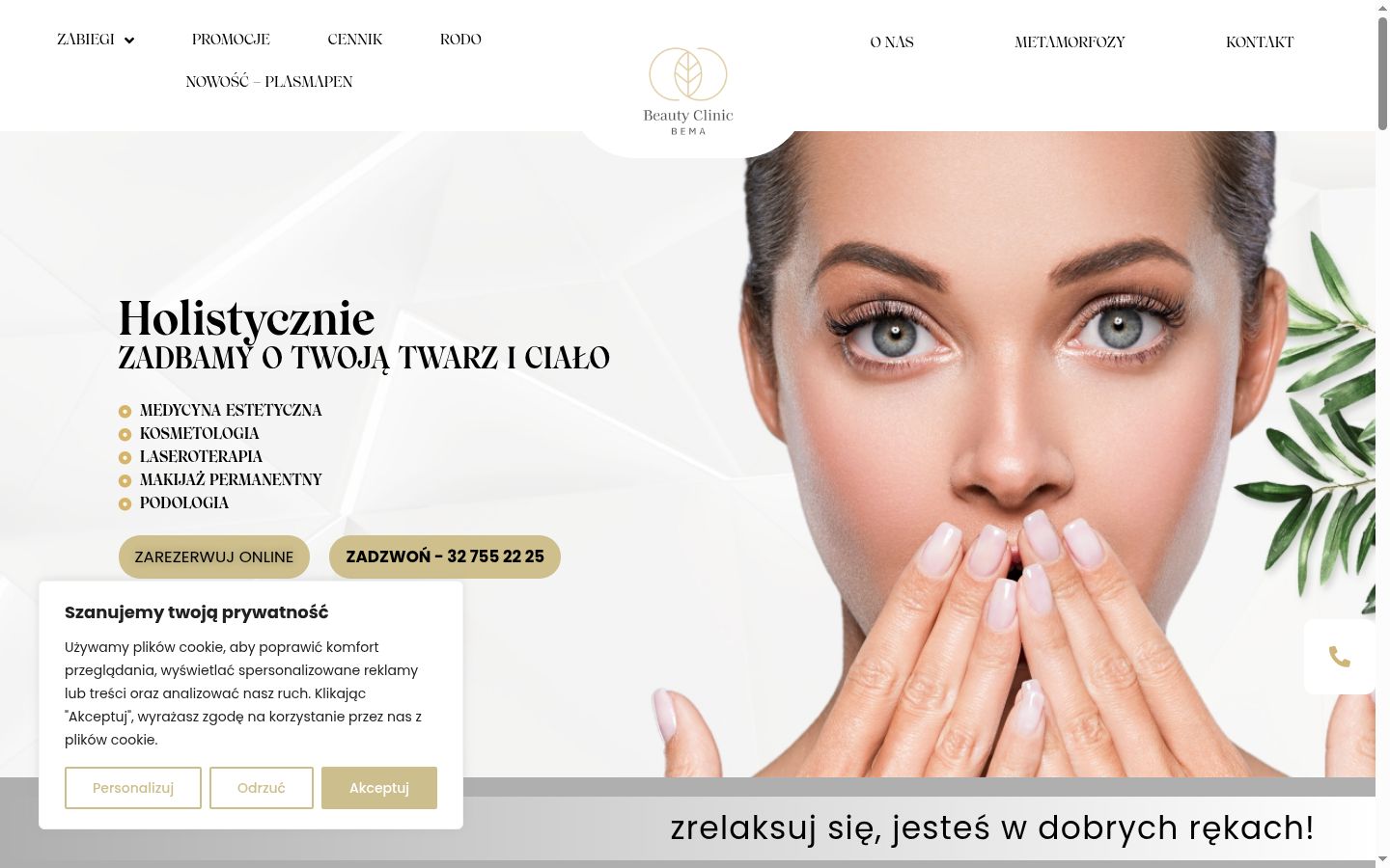 Zrzut ekranu banera zgody wyświetlanego przed jakąkolwiek interakcją