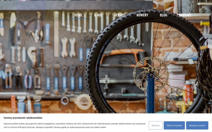 Екранна снимка на clinicbike.pl